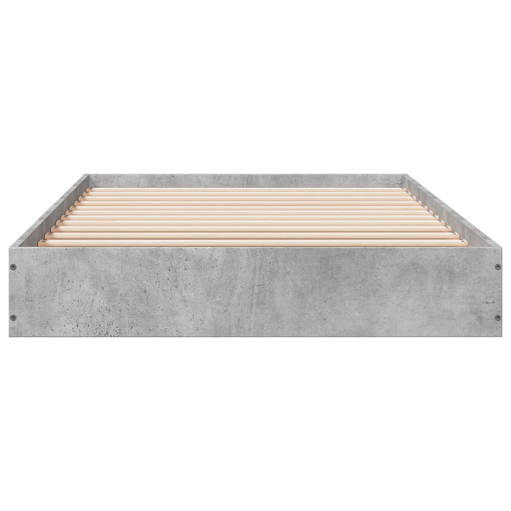 Gulvsengramme Betongrå 80 x 200 cm Konstrueret træ