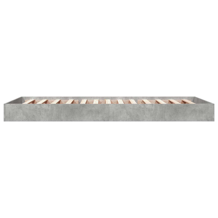 Gulvsengramme Betongrå 80 x 200 cm Konstrueret træ
