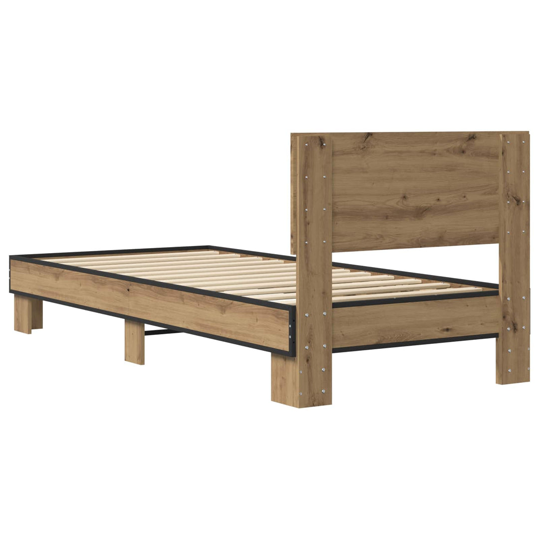 Sengestel med hovedgærde Artisan-eg 80 x 200 cm Konstrueret træ