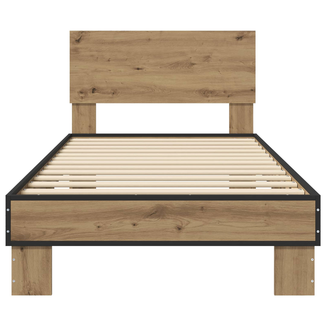 Sengestel med hovedgærde Artisan-eg 80 x 200 cm Konstrueret træ