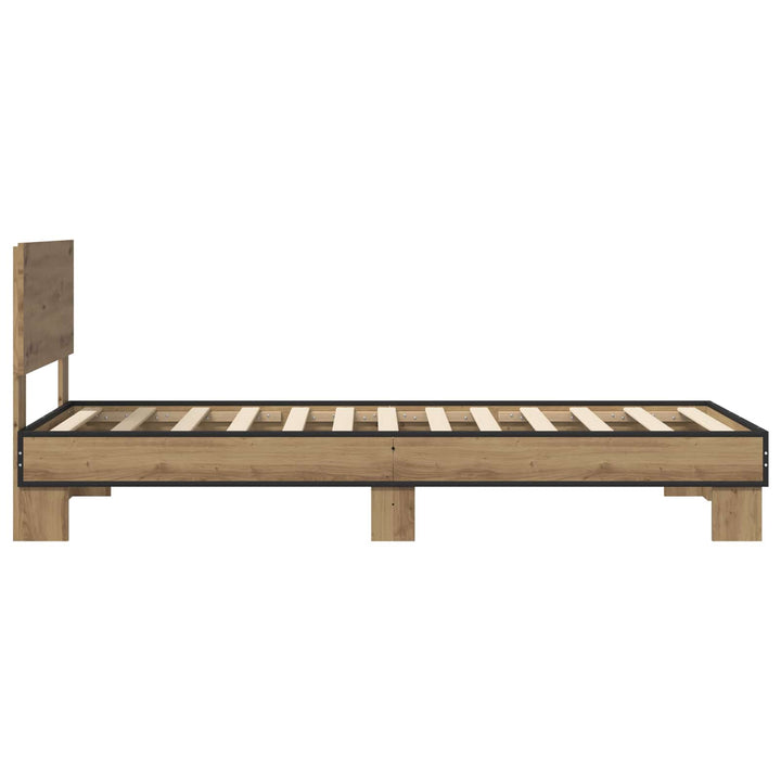 Sengestel med hovedgærde Artisan-eg 80 x 200 cm Konstrueret træ