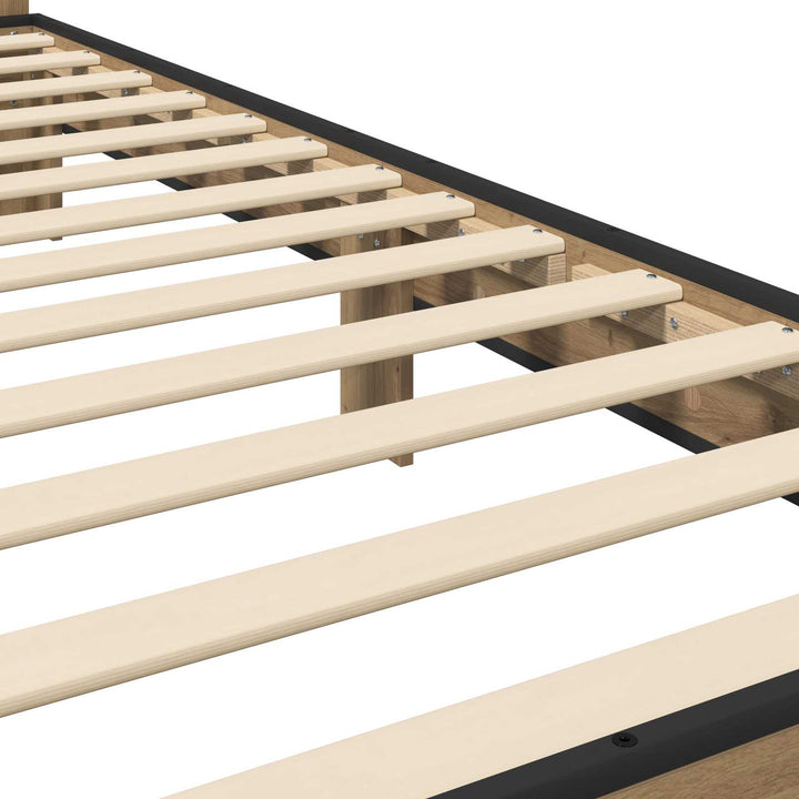 Sengestel med hovedgærde Artisan-eg 80 x 200 cm Konstrueret træ