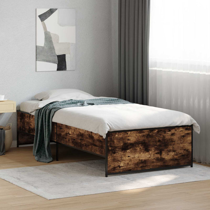 Sengestel Røget eg 80 x 200 cm Konstrueret træ