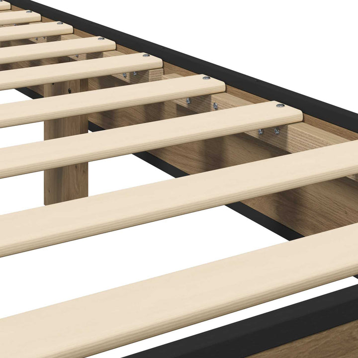 Sengestel med hovedgærde Artisan-eg 80 x 200 cm Konstrueret træ