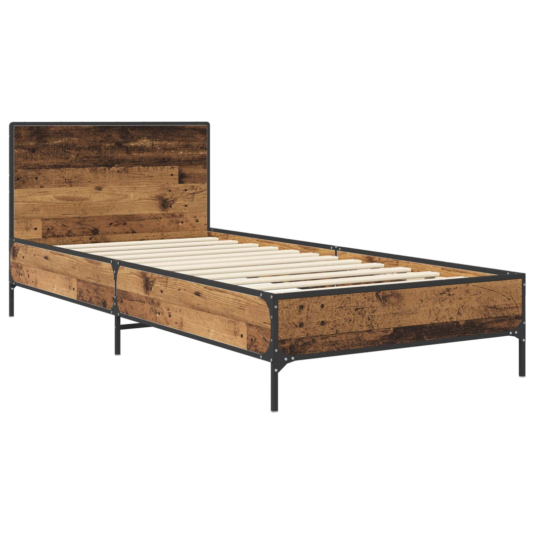 Sengestel med hovedgærde Gammelt træ 80 x 200 cm