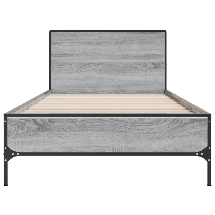 Sengestel med hovedgærde Grå Sonoma 80 x 200 cm Konstrueret træ
