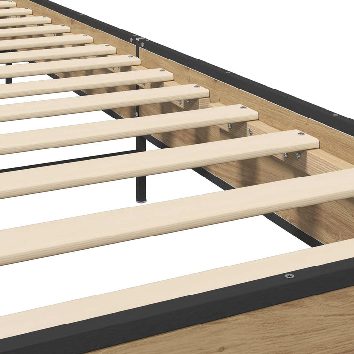Sengestel med hovedgærde Artisan-eg 80 x 200 cm Konstrueret træ