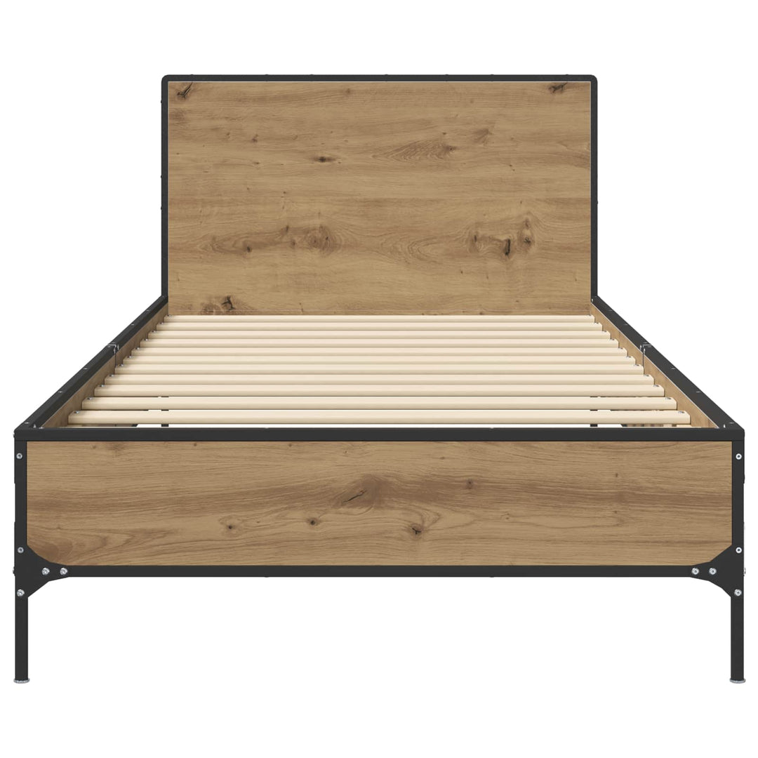 Sengestel med hovedgærde Artisan-eg 80 x 200 cm Konstrueret træ