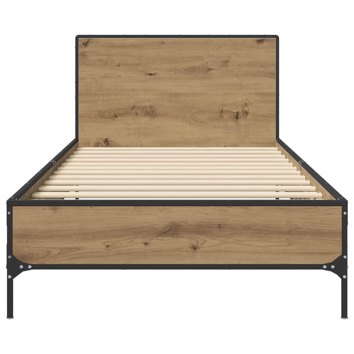 Sengestel med hovedgærde Artisan-eg 80 x 200 cm Konstrueret træ