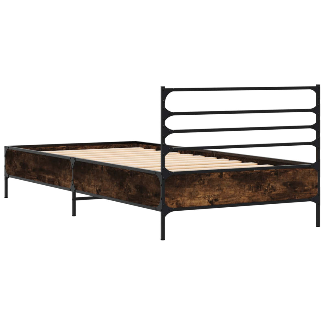 Sengestel Røget eg 80 x 200 cm Konstrueret træ