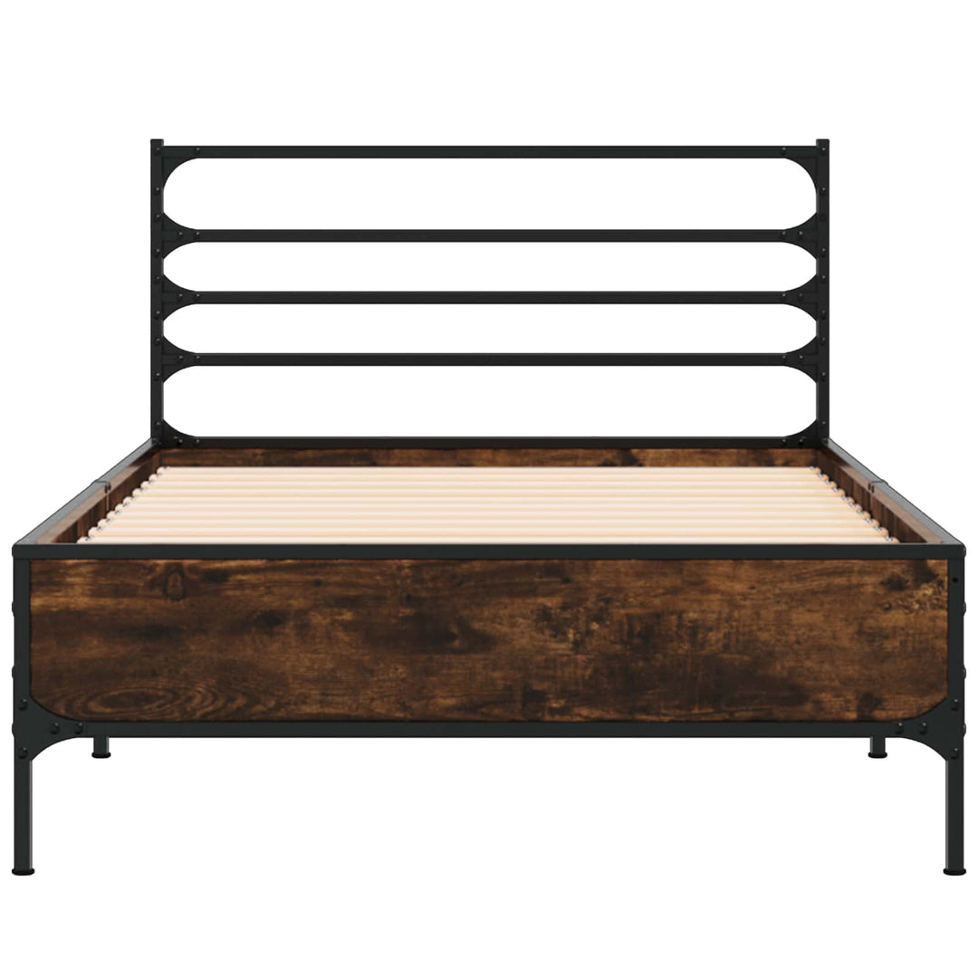 Sengestel Røget eg 80 x 200 cm Konstrueret træ