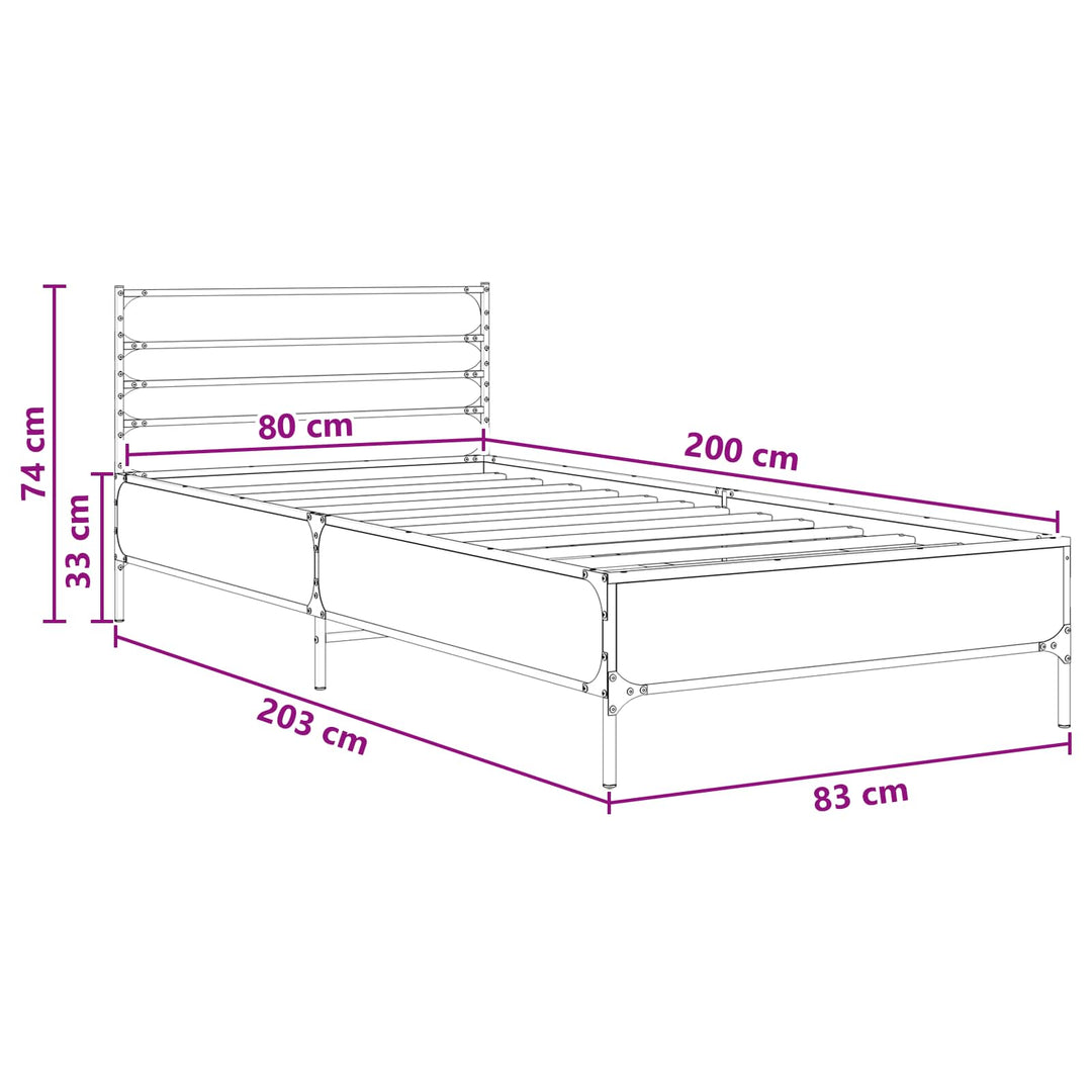 Sengestel Gammelt træ 80 x 200 cm Konstrueret træ