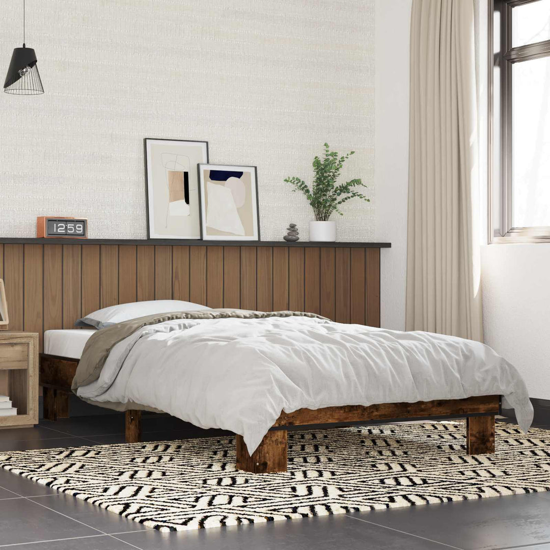 Sengestel Røget eg 80 x 200 cm Konstrueret træ