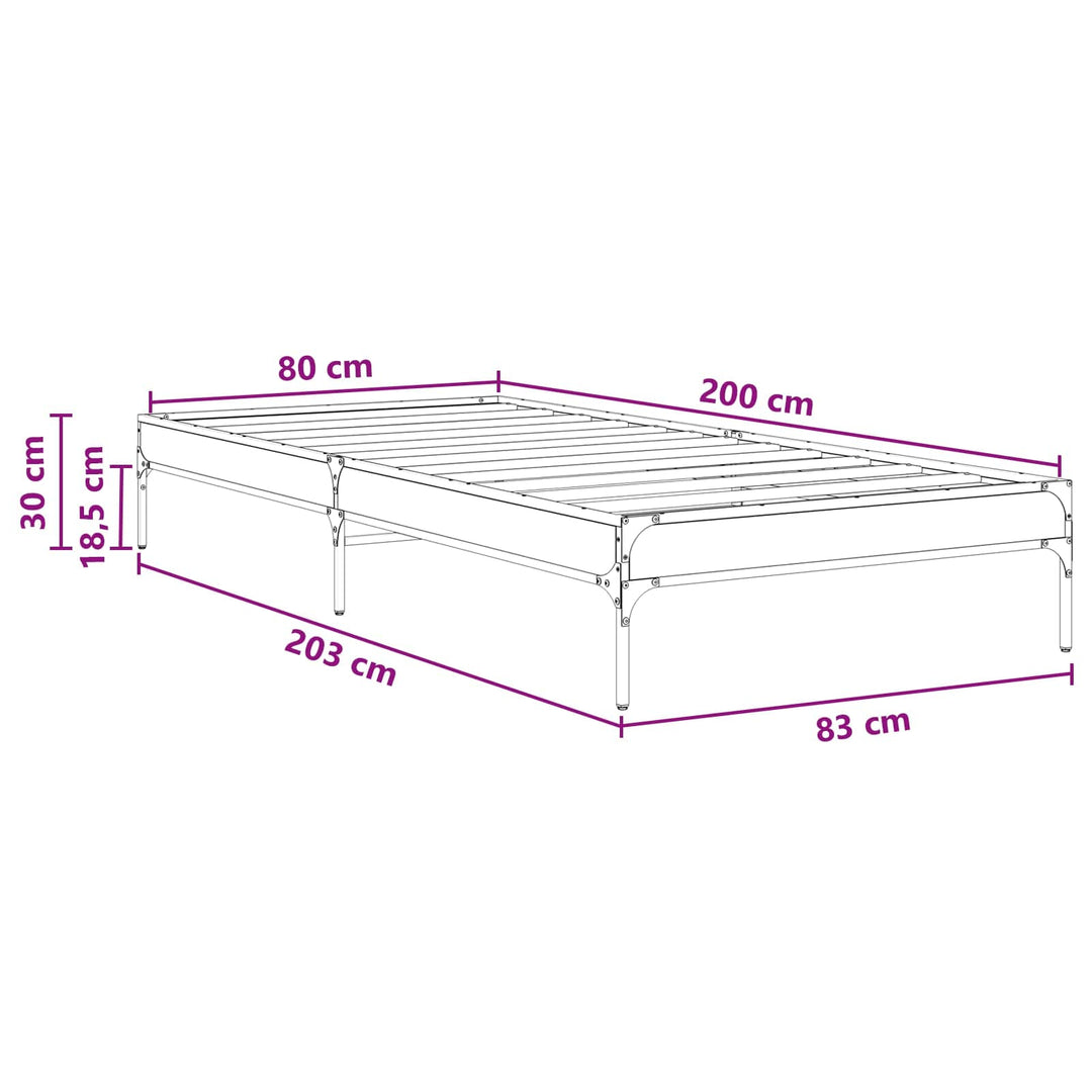 Sengestel Gammelt træ 80 x 200 cm Konstrueret træ
