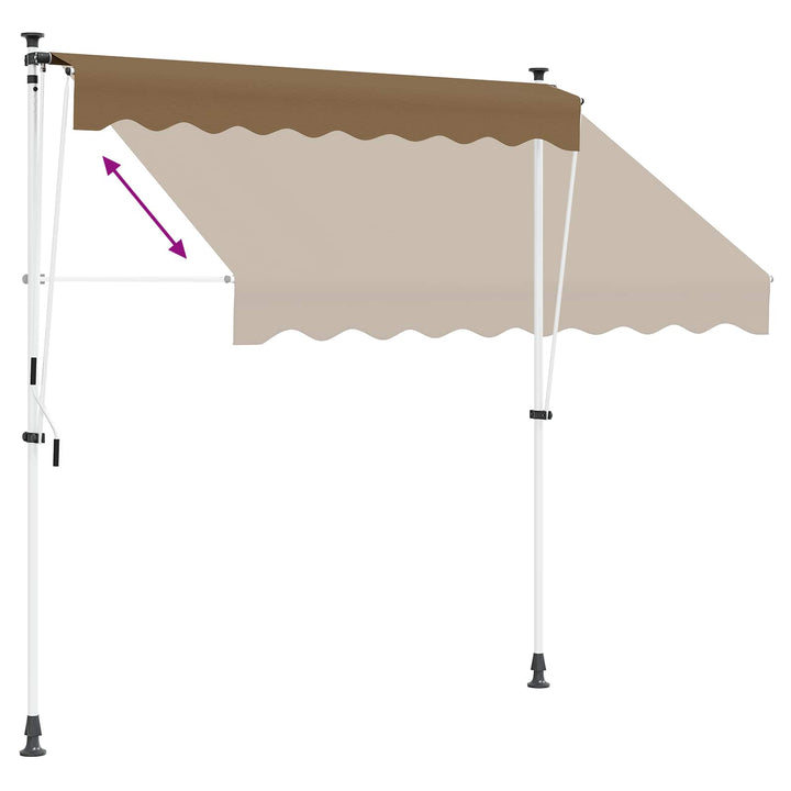 Manuel Utrækkelig Markise Beige 350 cm