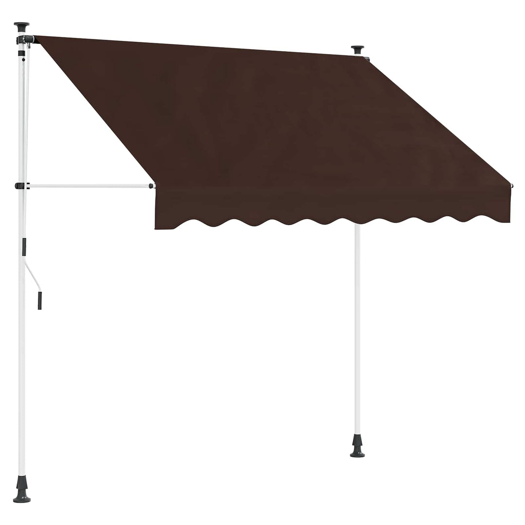 Manuel Utrækkelig Markise Brun 150 cm