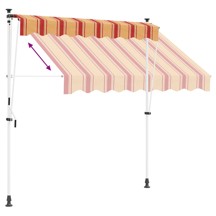 Manuel Utrækkelig Markise Flerfarvet 400 x 115 x 300 cm