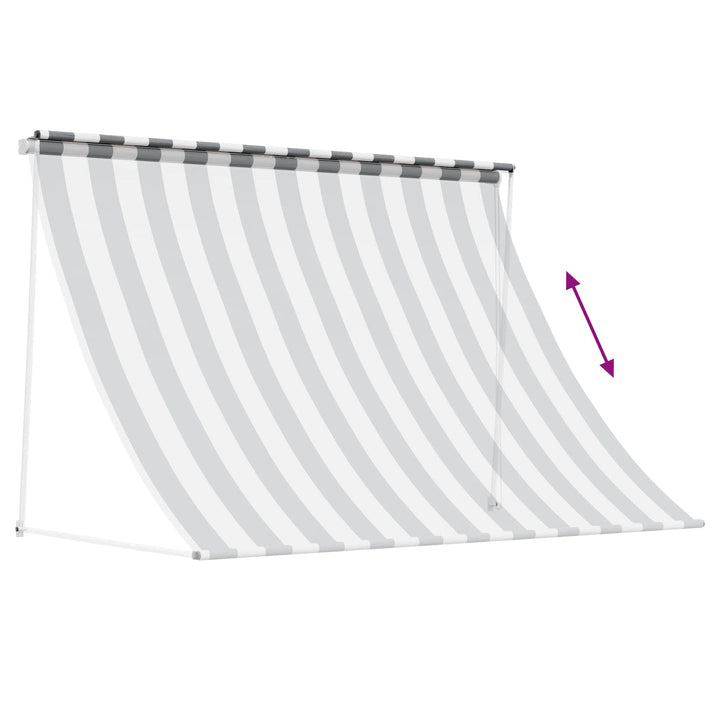 Markise Anthracit og hvid 300 x 150 cm