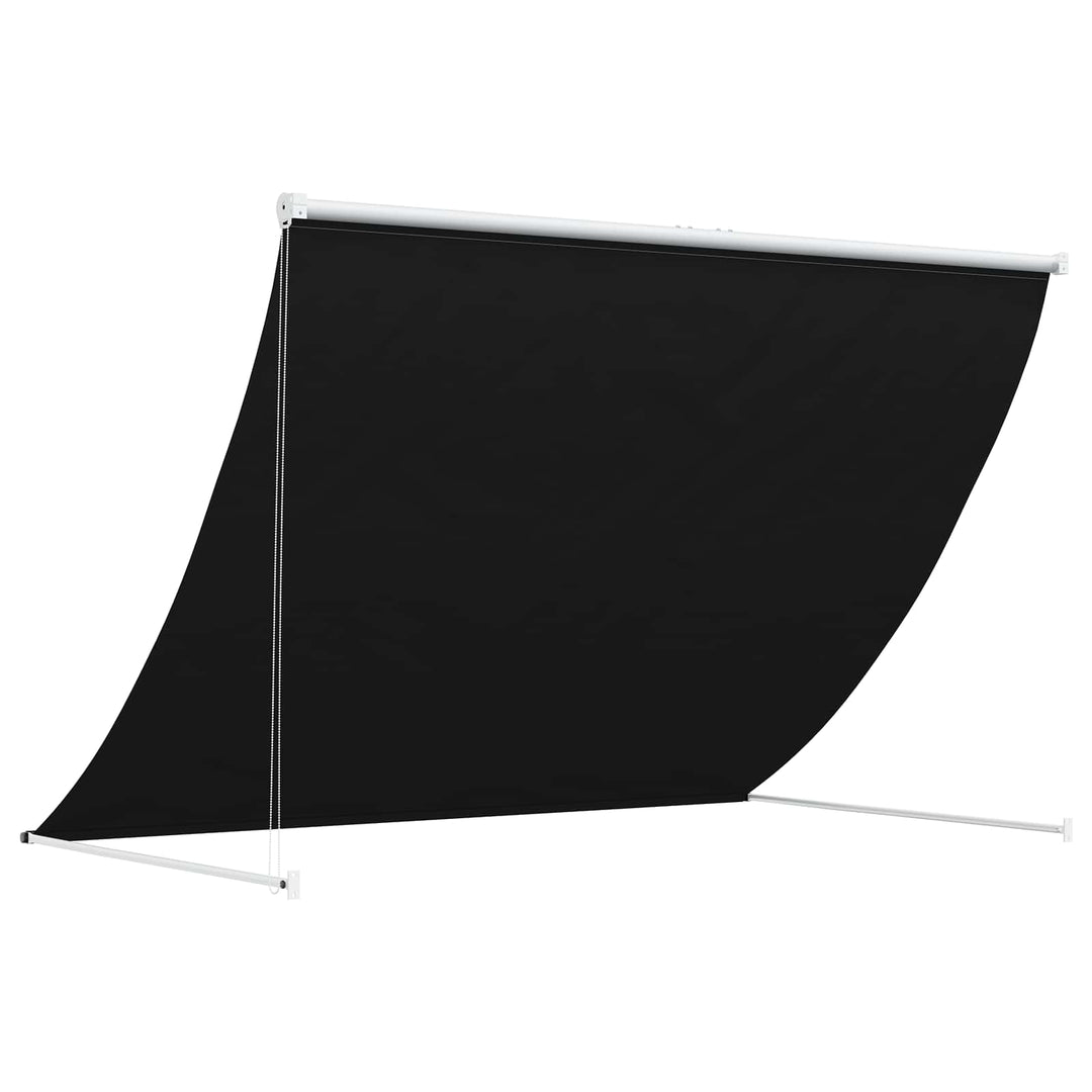 Markise Sort 200 x 150 cm 180 g / m² polyester med PU-belægning