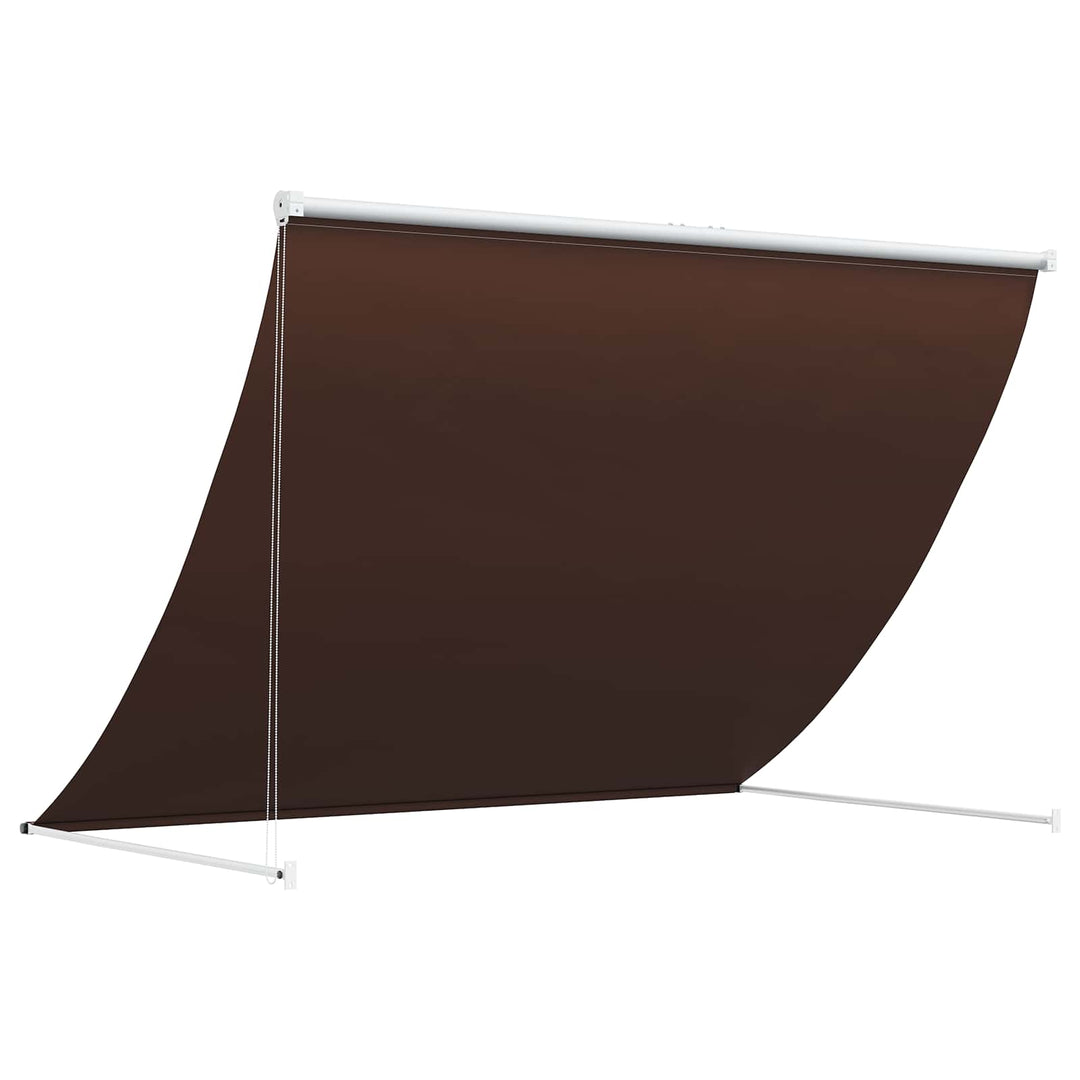 Markise Brun 350 x 150 cm 180 g / m² polyester med PU-belægning