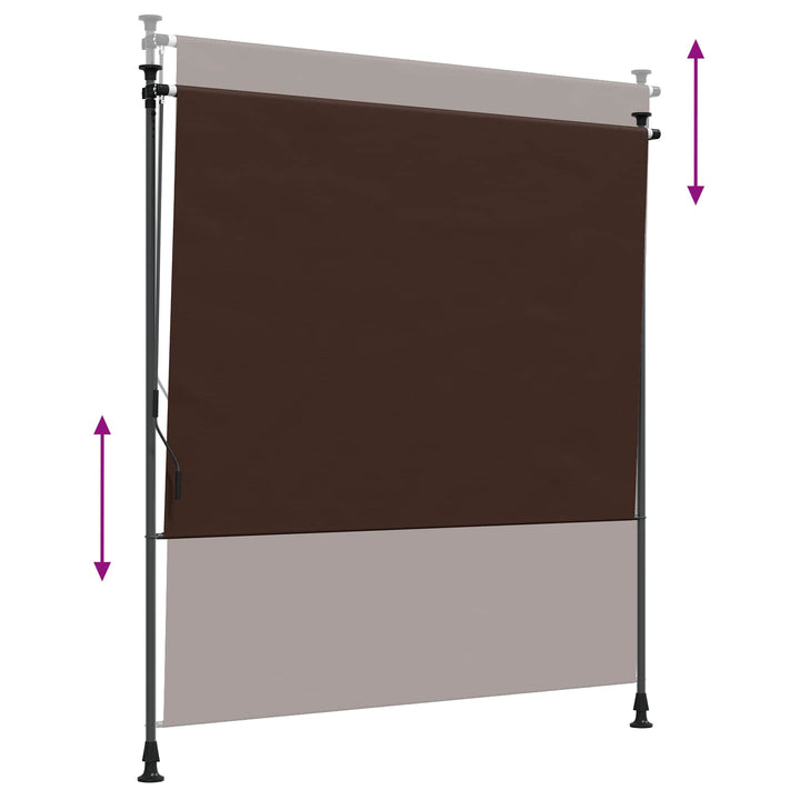 Udendørs Rullegardin Brun 100 x 270 cm