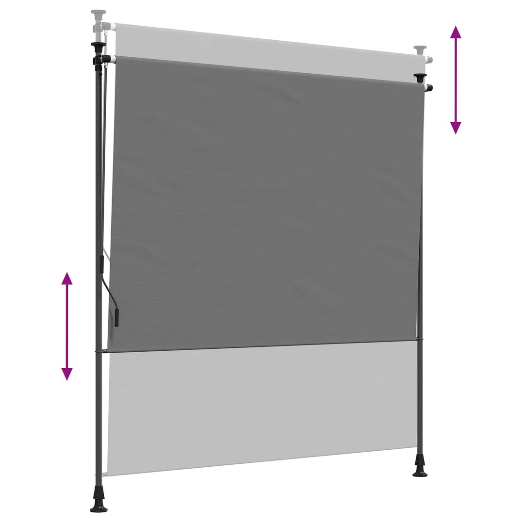 Udendørs Rullegardin Lysegrå 100 x 270 cm