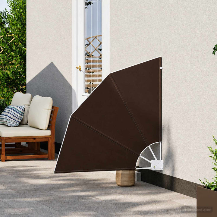 Balkon Afskærmning 160 x 160 cm Polyester Brun