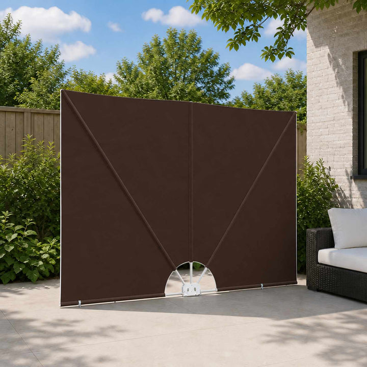 Balkon Afskærmning 240 x 160 cm Polyester Rektangulær Brun