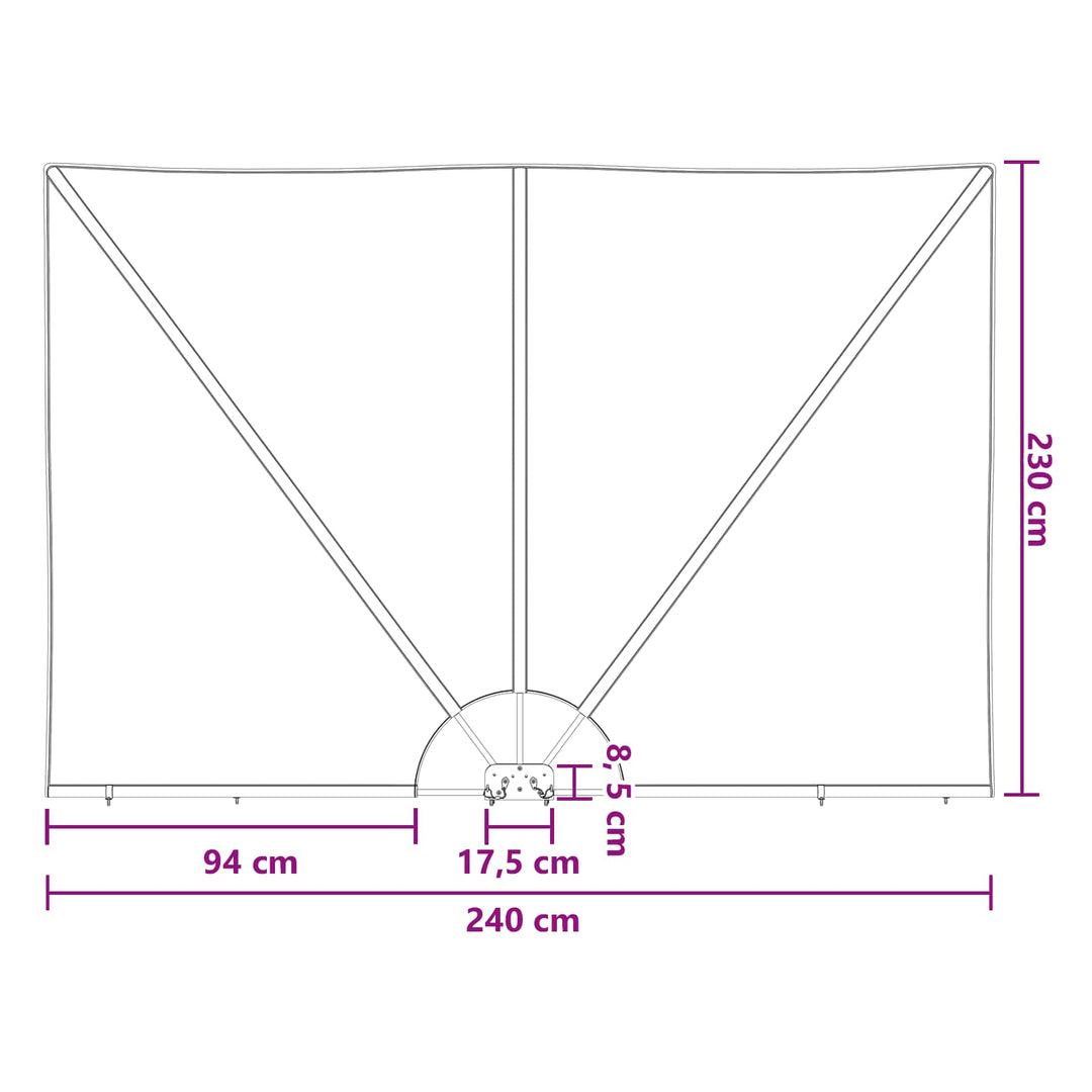 Balkon Afskærmning 240 x 160 cm Polyester Rektangulær Brun