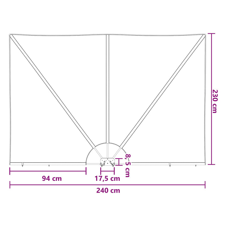 Balkon Afskærmning 240 x 160 cm Polyester Rektangulær Brun