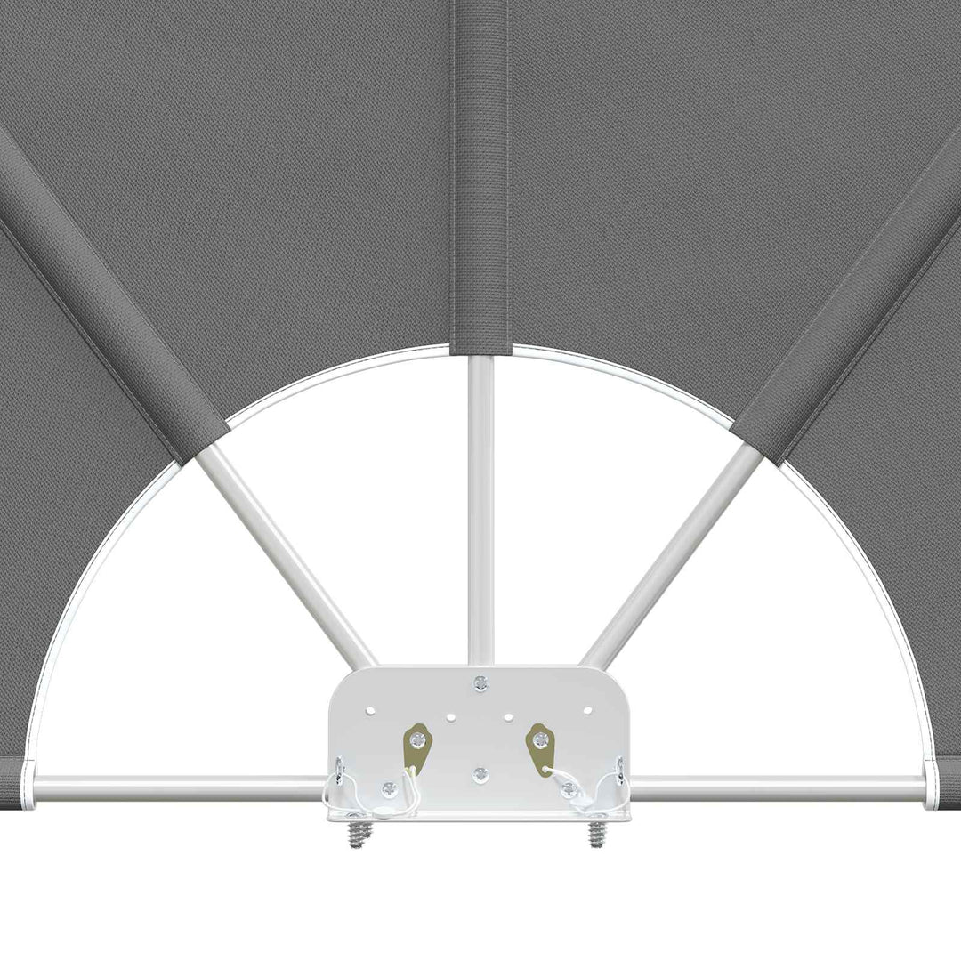 Balkon Afskærmning 240 x 160 cm Polyester Rektangulær Lysegrå