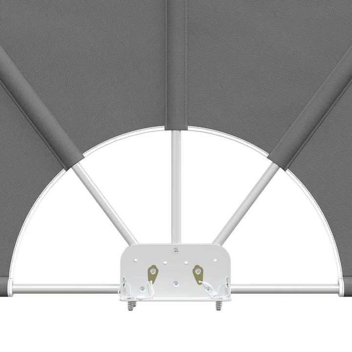 Balkon Afskærmning 240 x 160 cm Polyester Rektangulær Lysegrå