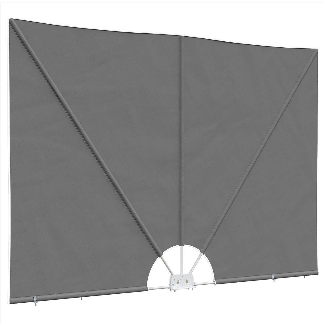 Balkon Afskærmning 240 x 160 cm Polyester Rektangulær Lysegrå