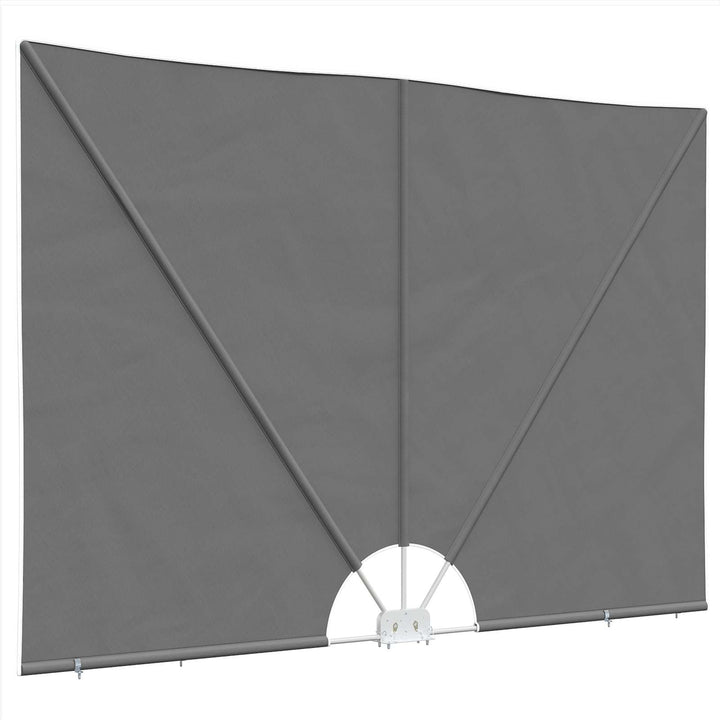 Balkon Afskærmning 240 x 160 cm Polyester Rektangulær Lysegrå
