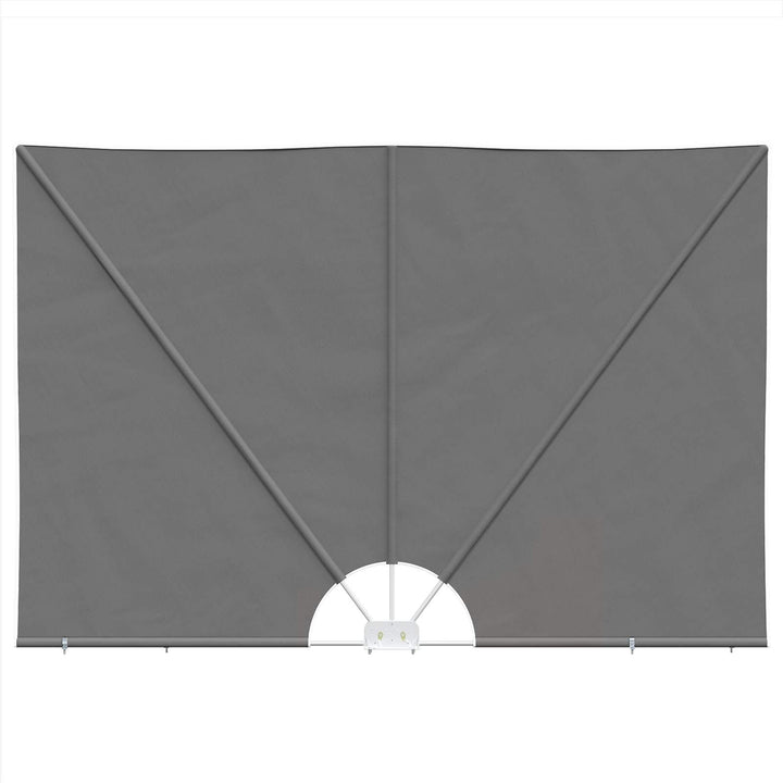 Balkon Afskærmning 240 x 160 cm Polyester Rektangulær Lysegrå