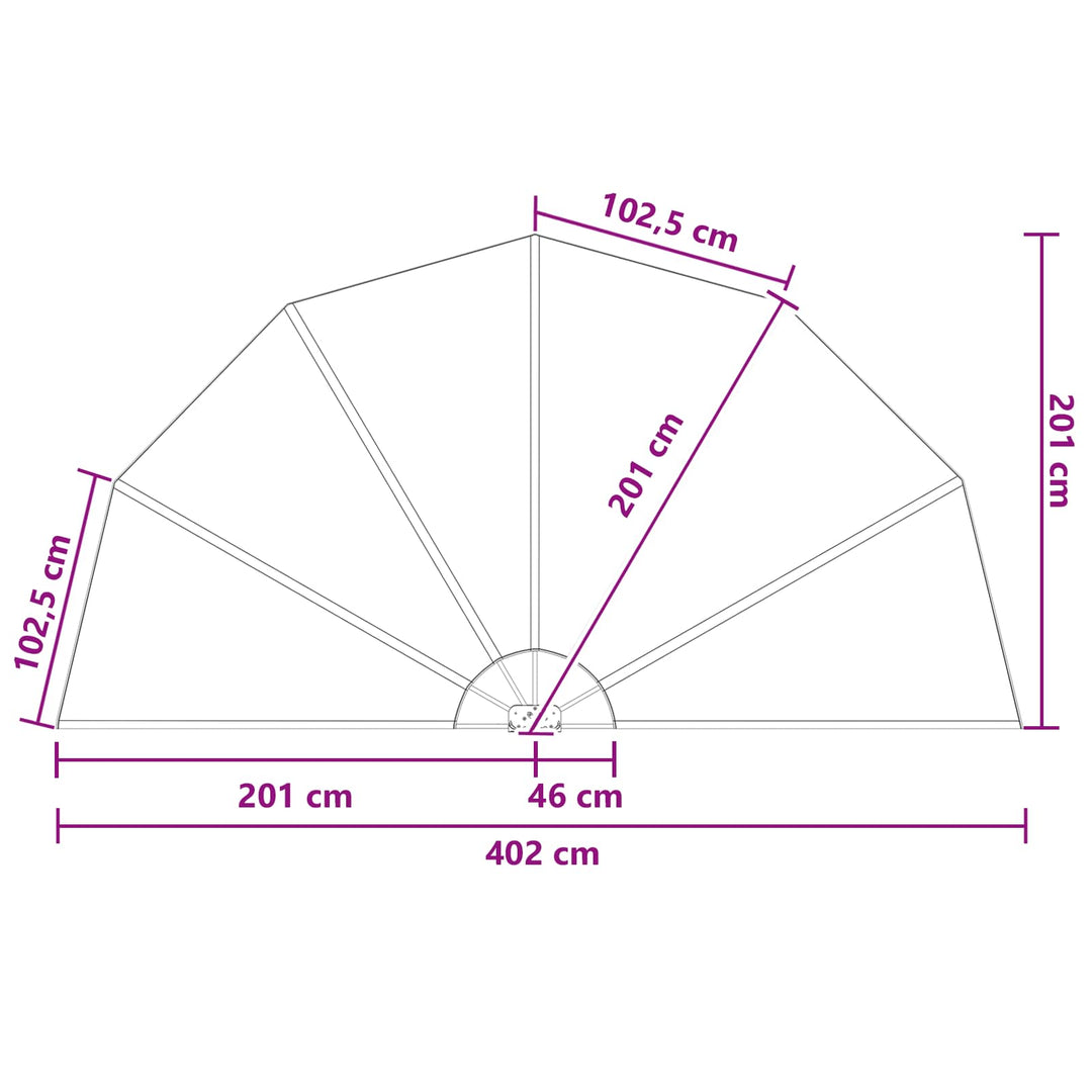 Balkon Afskærmning Ø 400 cm Polyester Brun