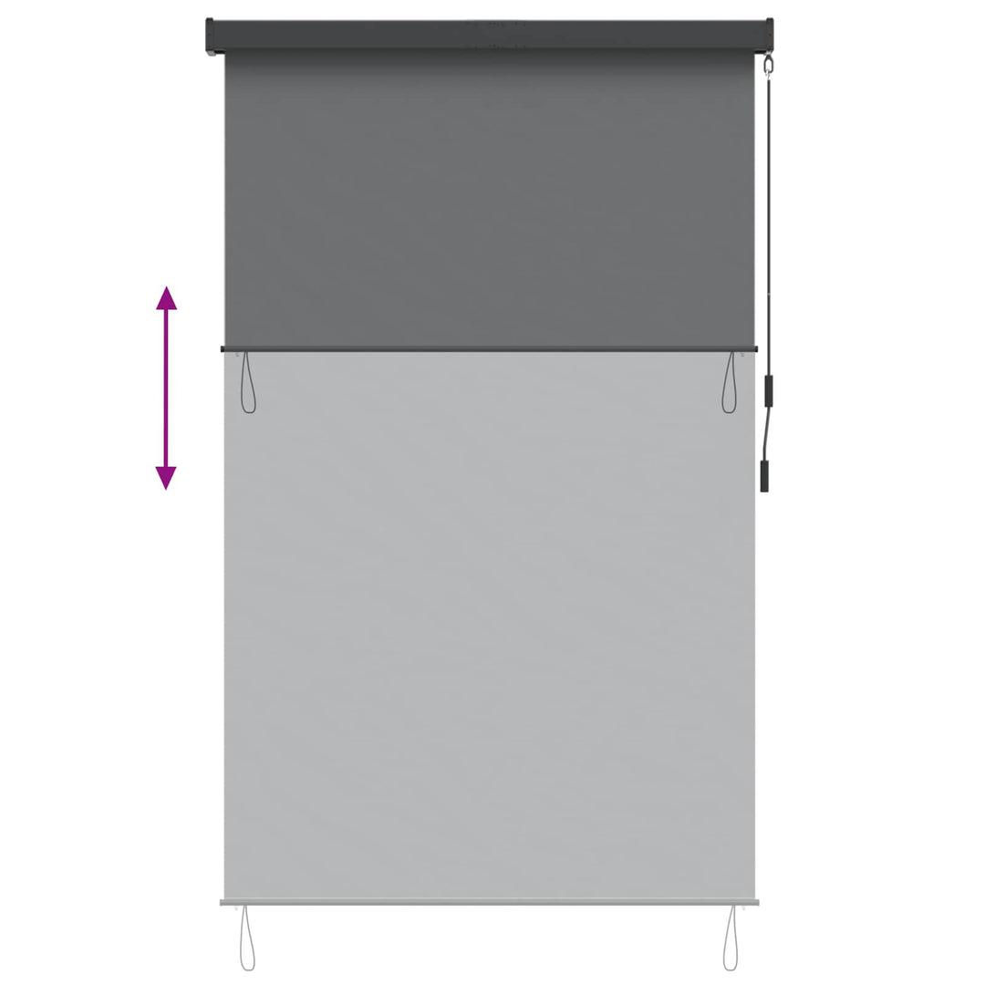 Rullegardin Lysegrå 60 x 250 cm Stof og Aluminium