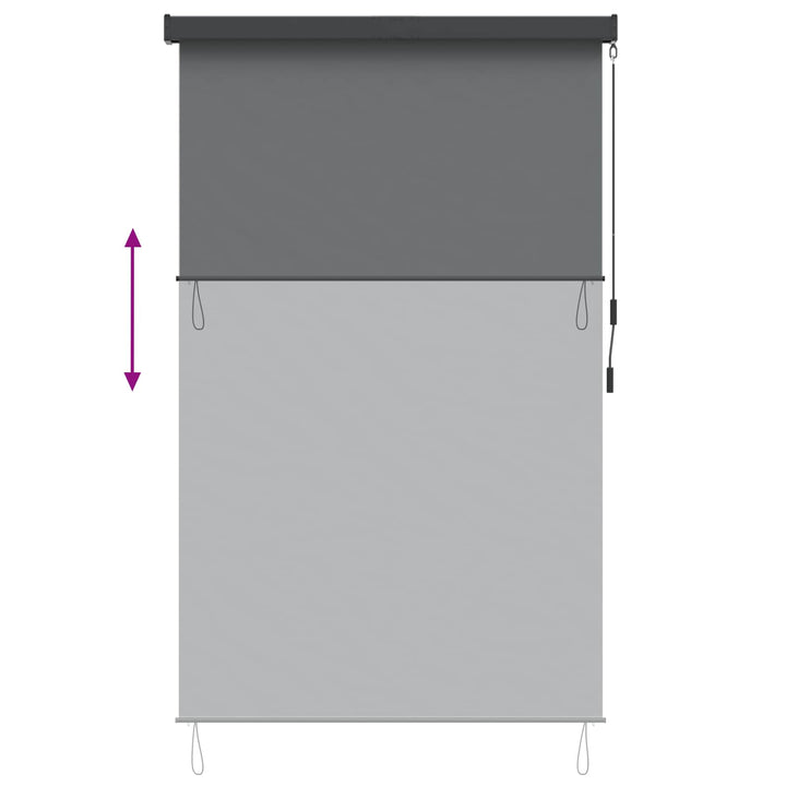 Rullegardin Lysegrå 60 x 250 cm Stof og Aluminium