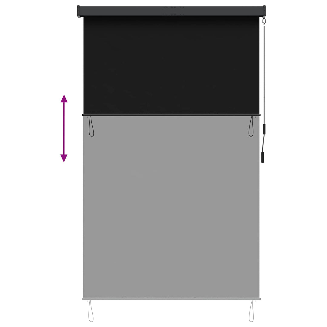 Rullegardin Sort 80 x 250 cm Stof og Aluminium