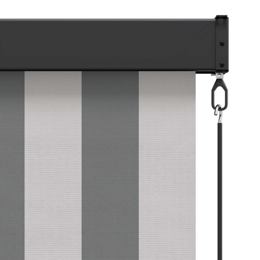 Rullegardin Anthracit og hvid 80 x 250 cm Stof og Aluminium
