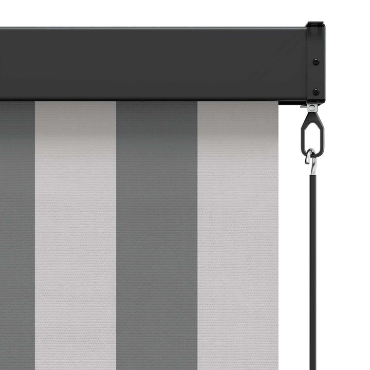 Rullegardin Anthracit og hvid 80 x 250 cm Stof og Aluminium