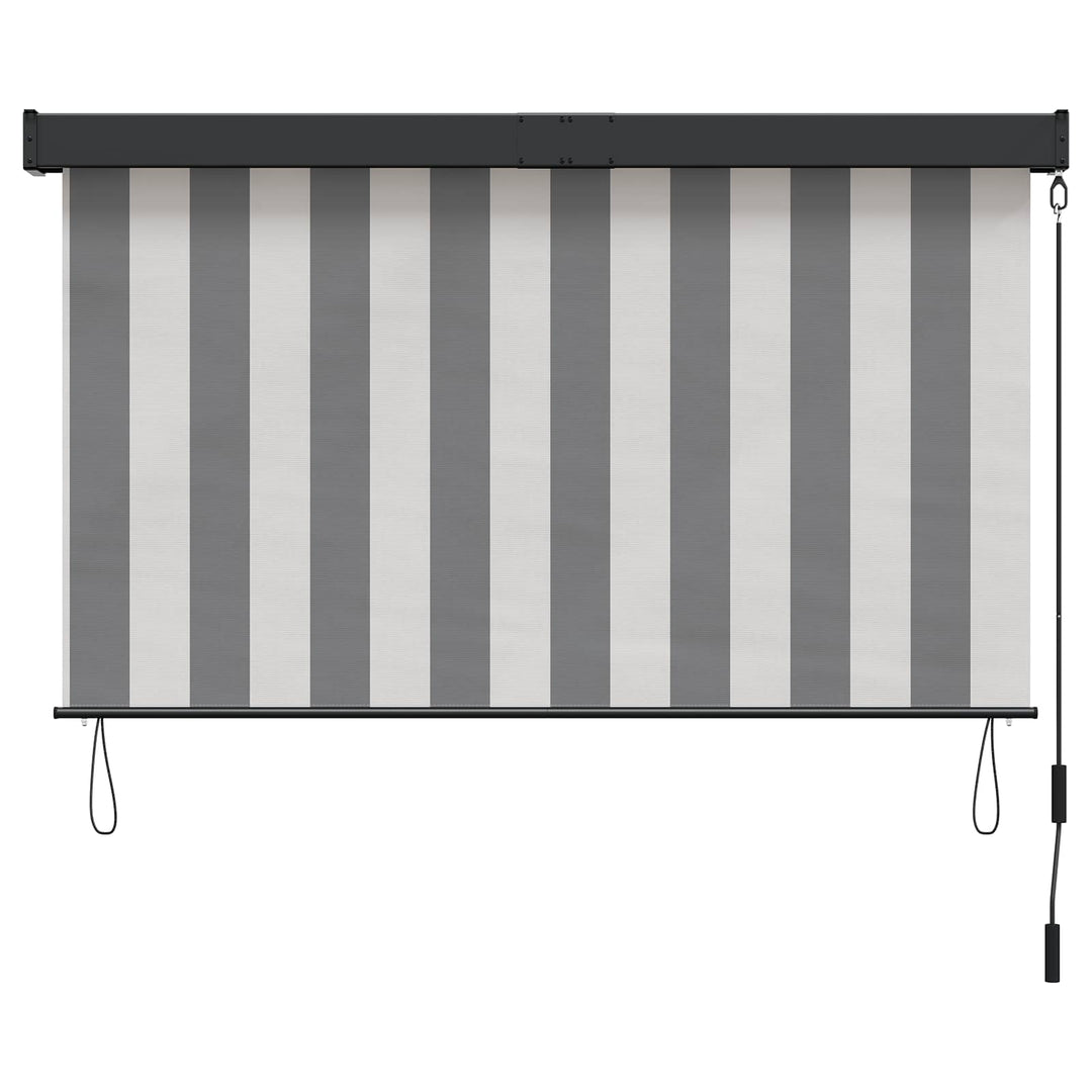 Rullegardin Anthracit og hvid 80 x 250 cm Stof og Aluminium