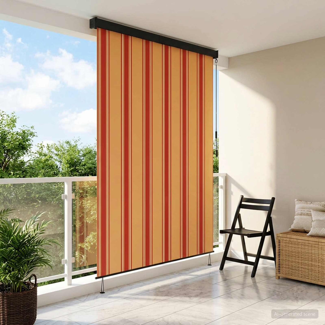 Rullegardin Flerfarvet 80 x 250 cm Stof og Aluminium