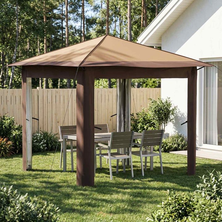 Gazebo uden Sider 2,6 x 2,6 m Beige og Brun