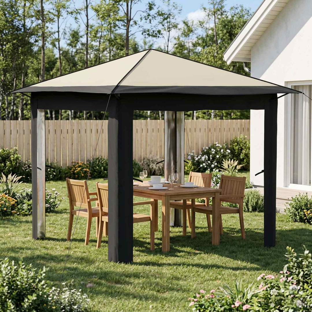 Gazebo uden Sider 2,6 x 2,6 m Creme og antracit