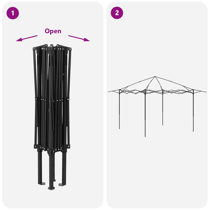 Gazebo med 4 Sider 2,6 x 2,6 m Creme og antracit