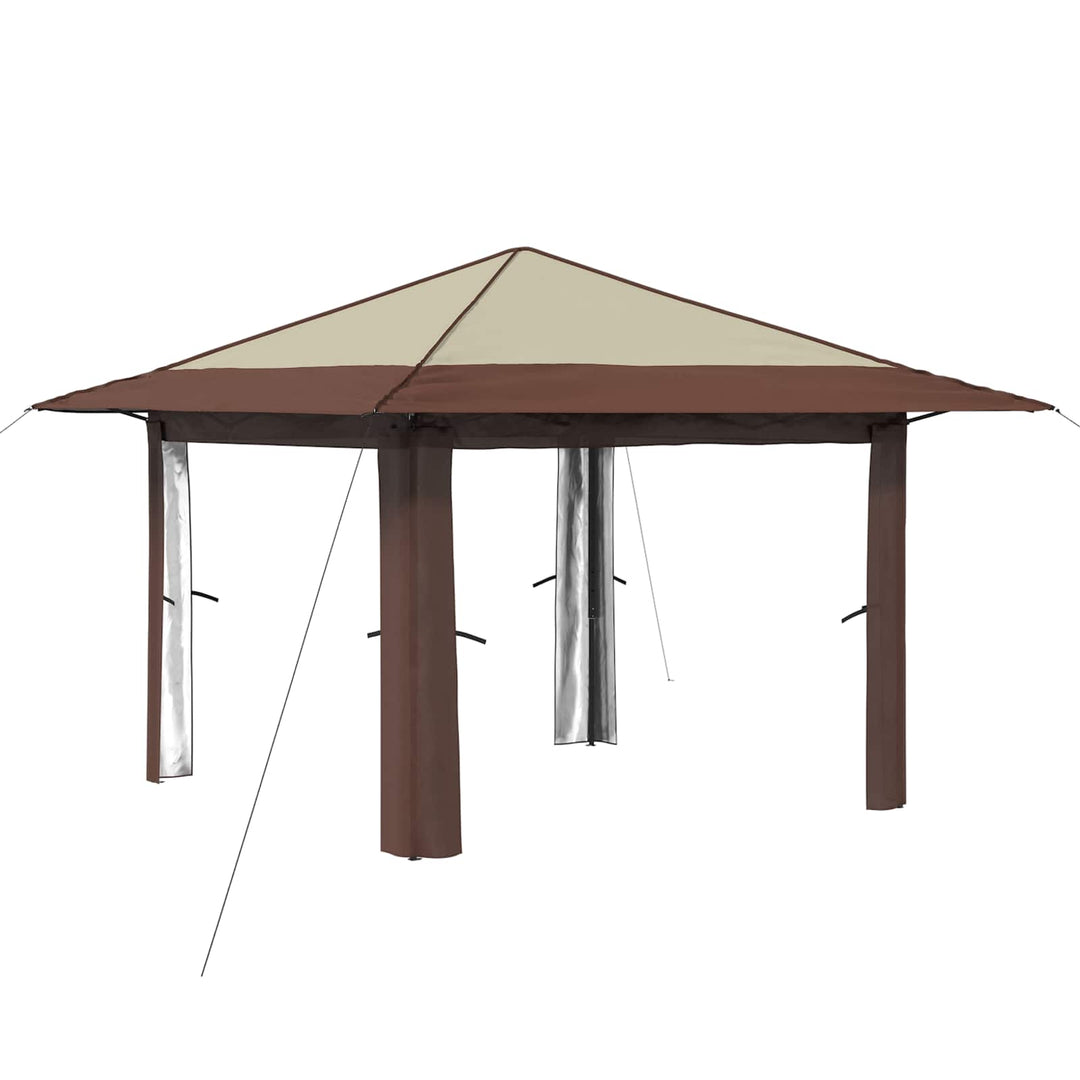 Gazebo uden Sider 3,3 x 3,3 m Creme og Brun