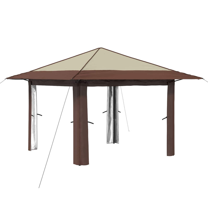 Gazebo uden Sider 3,3 x 3,3 m Creme og Brun