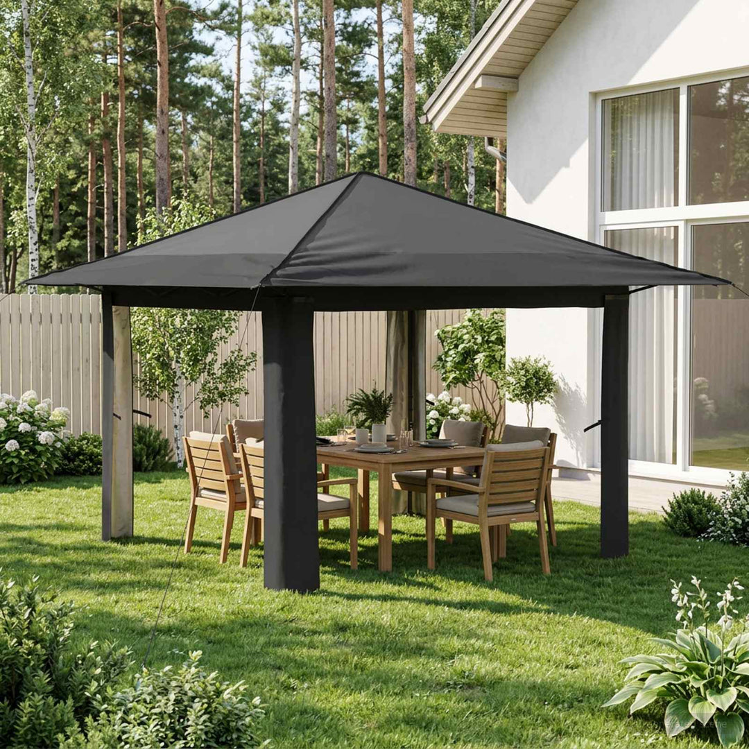 Gazebo uden Sider 3,3 x 3,3 m Lysegrå og antracit