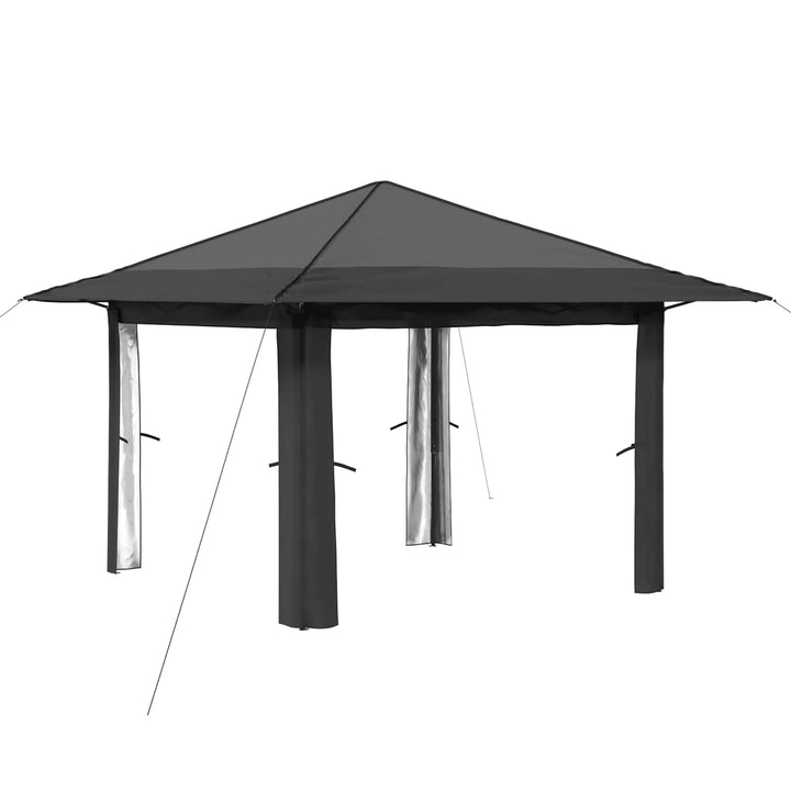 Gazebo uden Sider 3,3 x 3,3 m Lysegrå og antracit